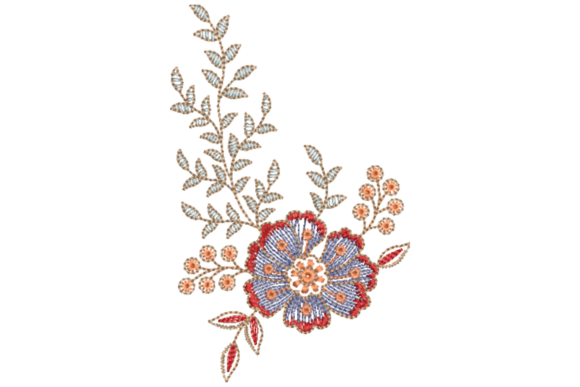 Stunning Flower Embroidery Design